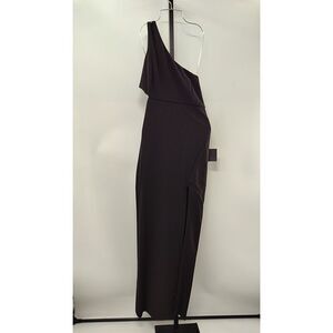 Lulu's One-Shoulder Black Maxi Dress